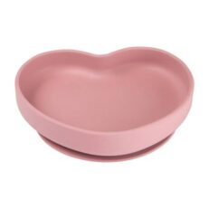 Canpol babies Silikonový talíř s přísavkou SRDCE | růžový